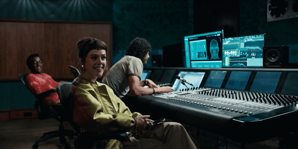 In the studio creating a deepfake of Wesley with Sem